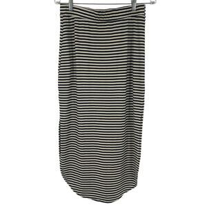 PAINTED THREADS Striped Double Slit Curved Hem Maxi Skirt Size Large Stretch